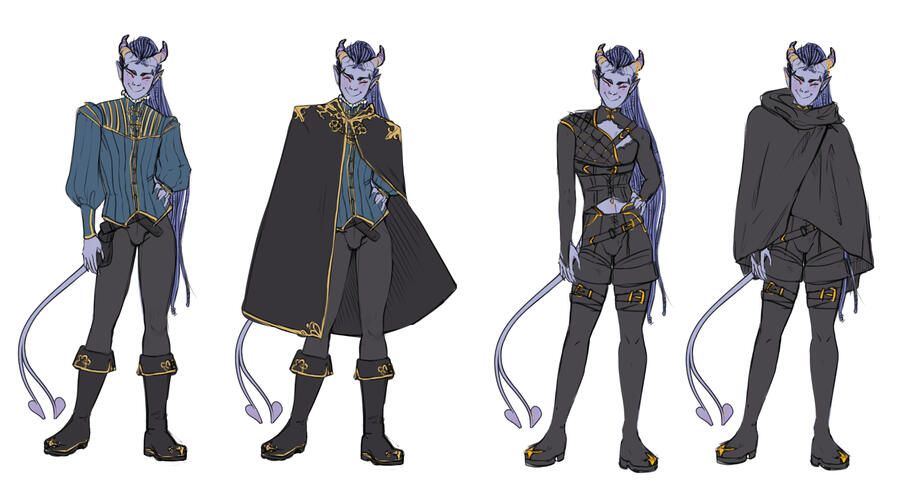 Reference Sheet, Flat Color, Multiple Outfits, Rough Sketch: $195.50